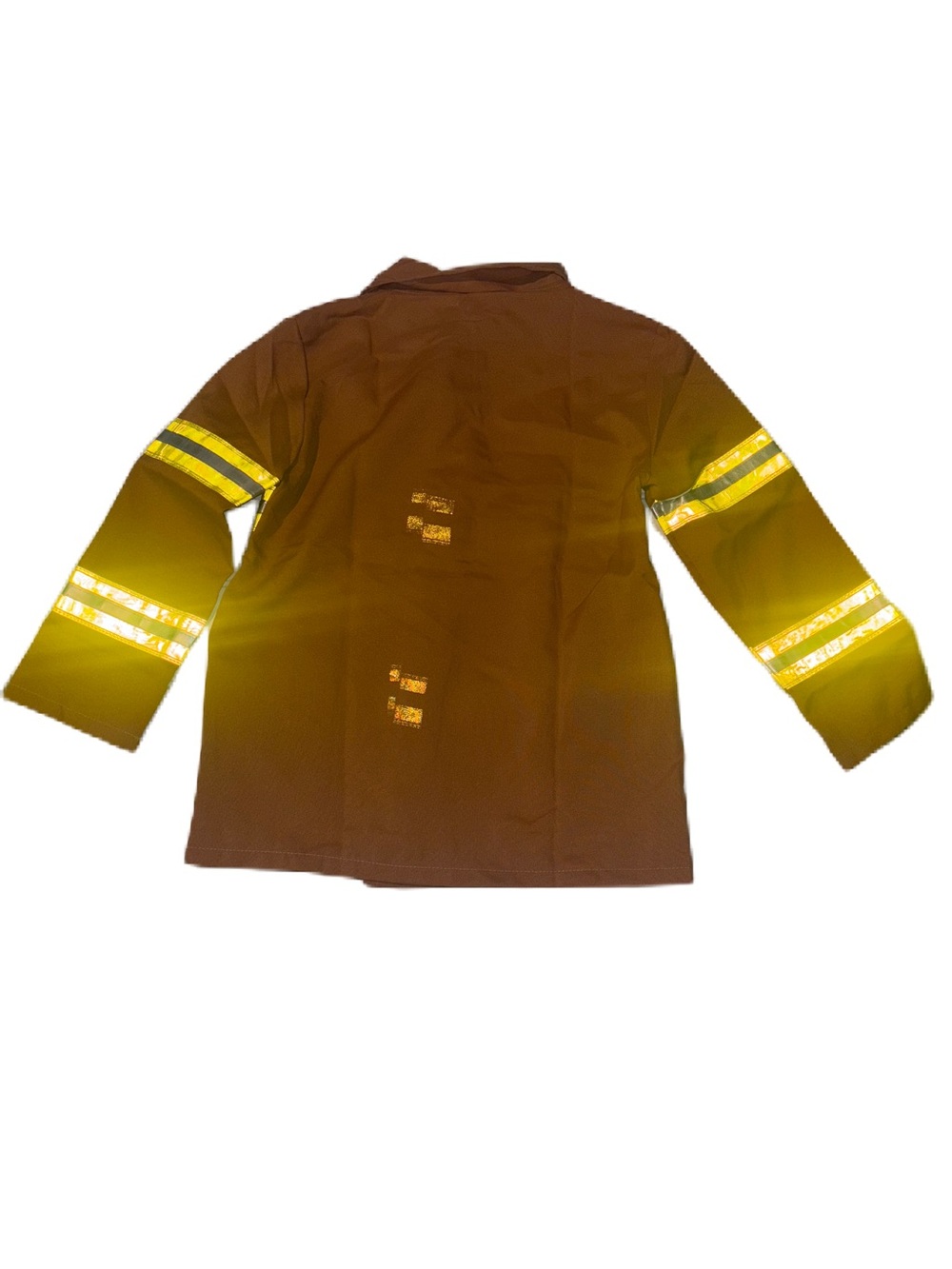 Mustard Yellow Kids Firefighter Costume with Yellow Reflective Stripes - Picture 9 of 15